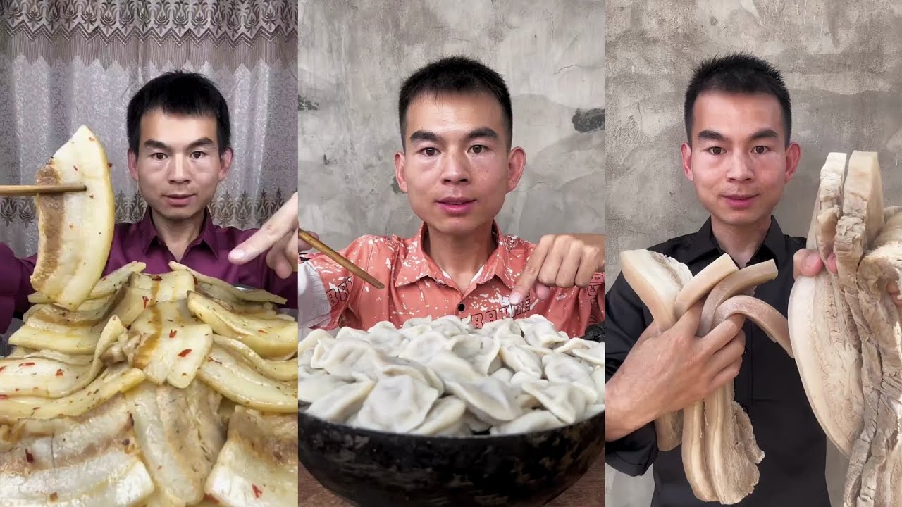 Yummy #100: Eat roll belly braised pork belly 😋😋 #mukbang #food #porkbelly #yummyfood 