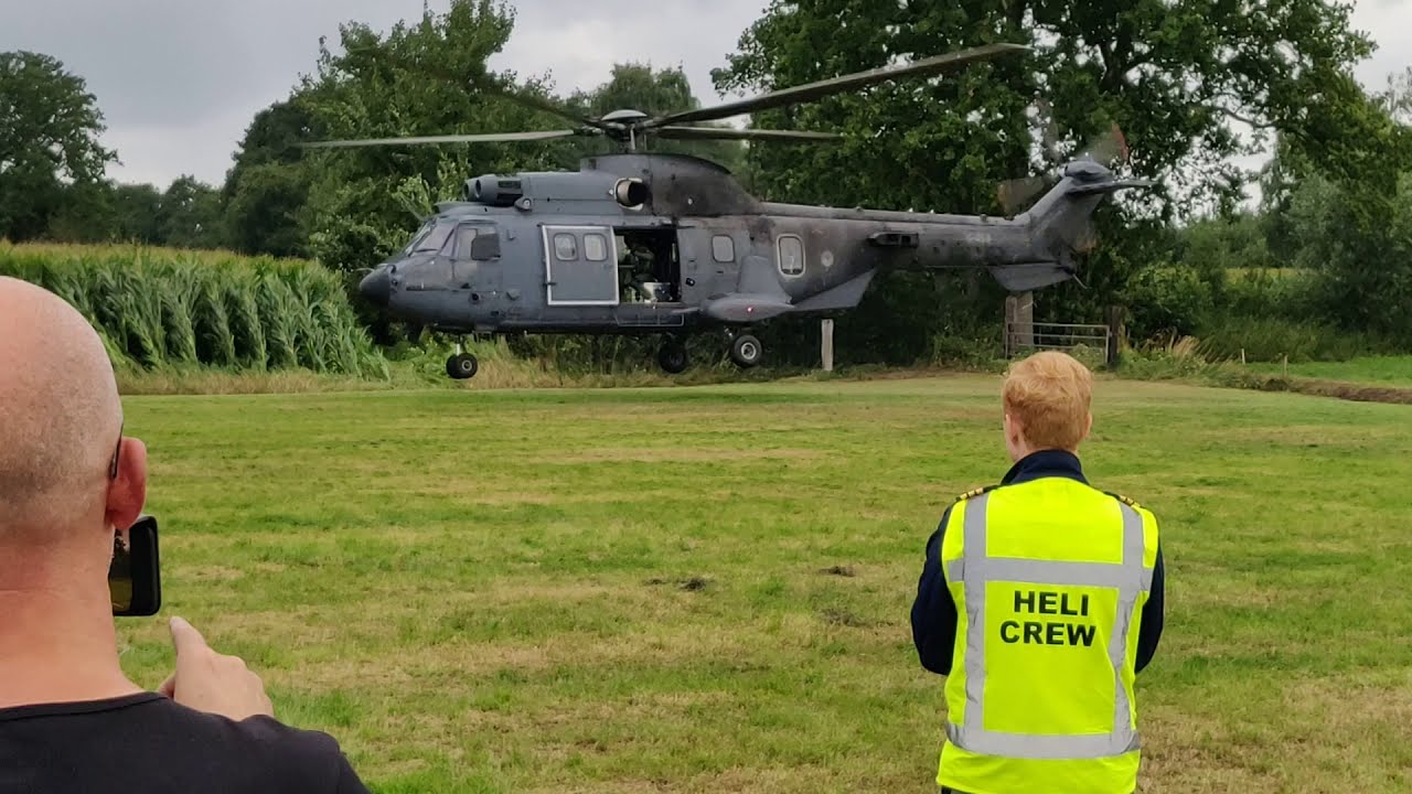RNLAF AS-532 Cougar departure, Dutch Heli Day Stroe 2019