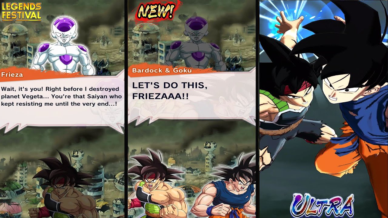 NEW GOKU & BARDOCK VS FRIEZA BOSS FIGHT & STORY CUTSCENES!| DB Legends FULL STORY
