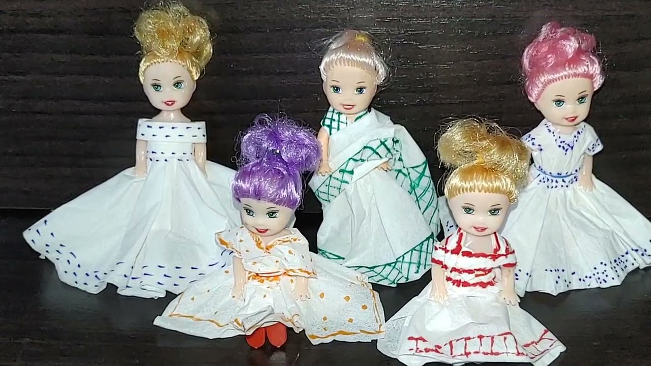 No stitch | No glue doll dress making | miniature