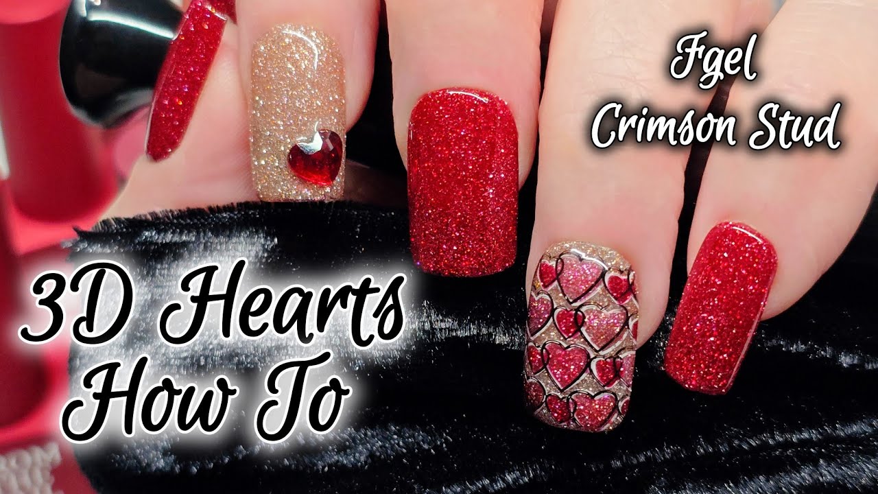 These Easy Valentines Nails Will Make You Look Like A Pro | Crimson Stud~Fgel