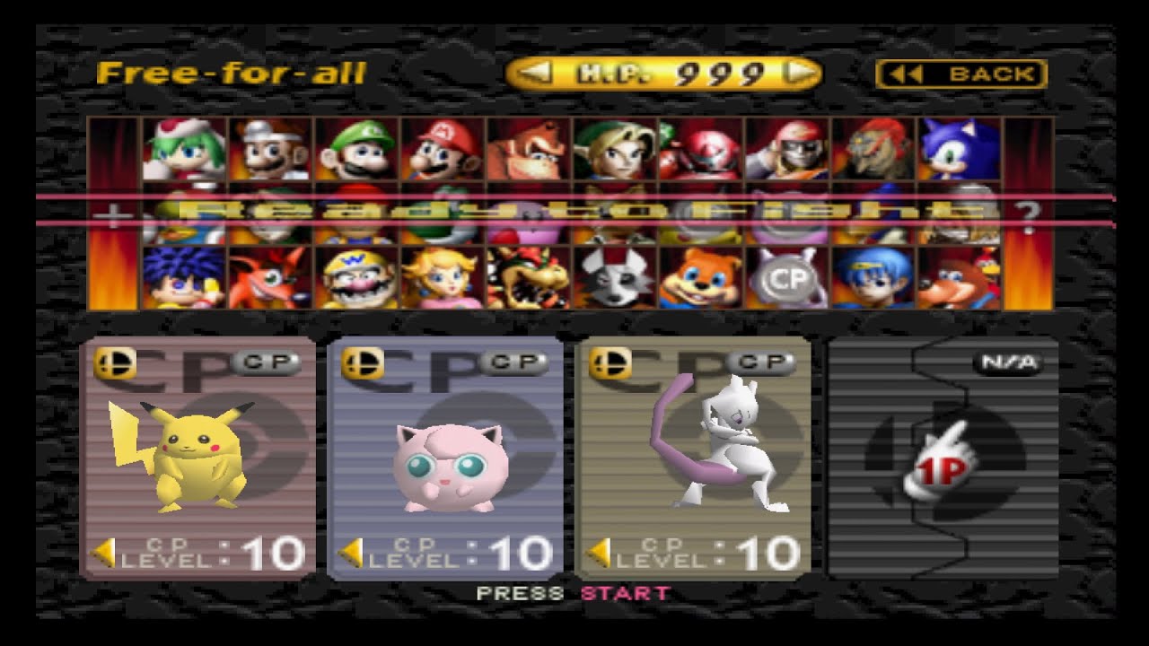 Smash Remix: Pikachu Vs Jigglypuff Vs Mewtwo (Level 10 CPU Battle!)