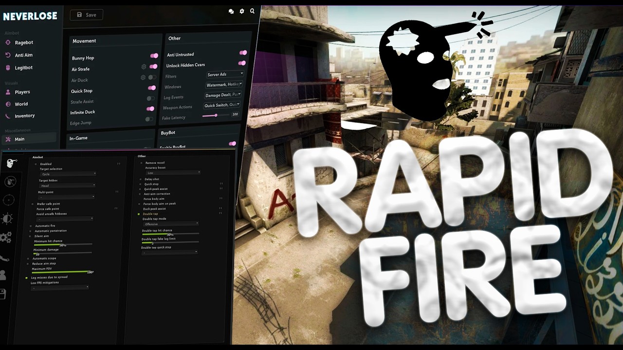 Добавили НОВЫЙ RAPIDFIRE в CSGO HvH в 2026 | CLASSICSENSE NOSPREAD SERVER