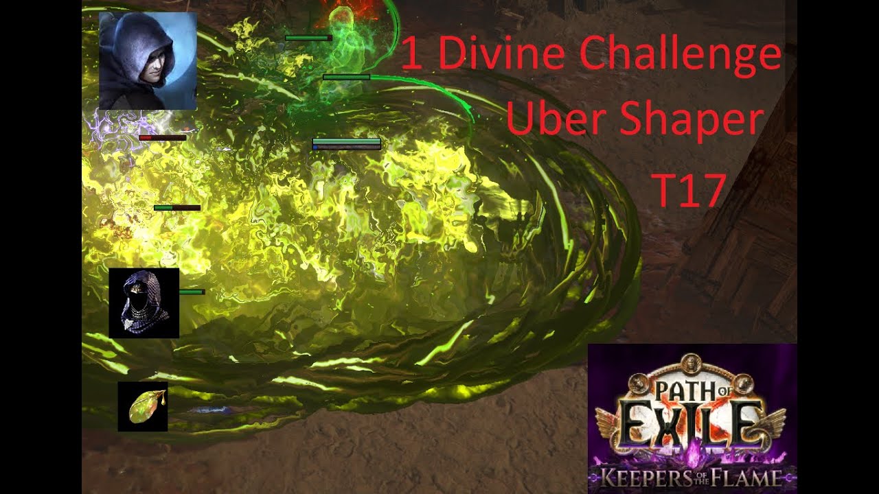 1 Divine Challenge Trickster Caustic Arrow Totems -  T17/Uber Shaper kill (Path of Exile 3.27)