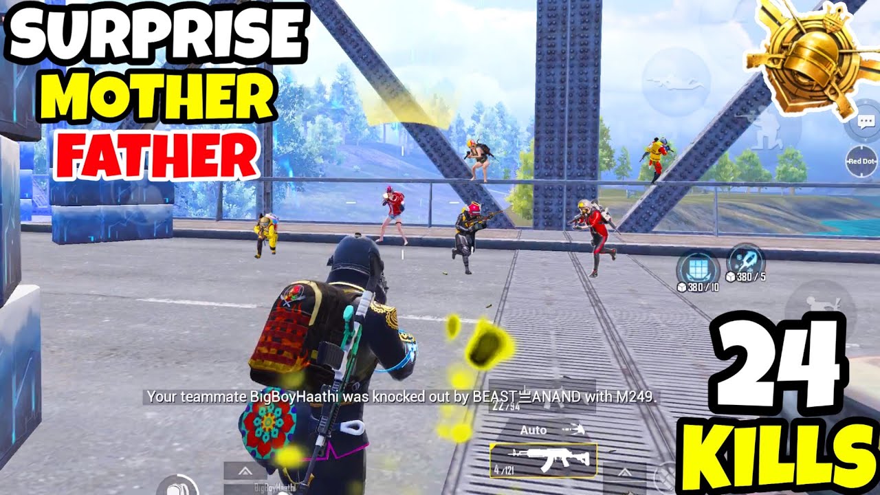 Surprise Mother Father • (24 KILLS) • PUBGM (HINDI)