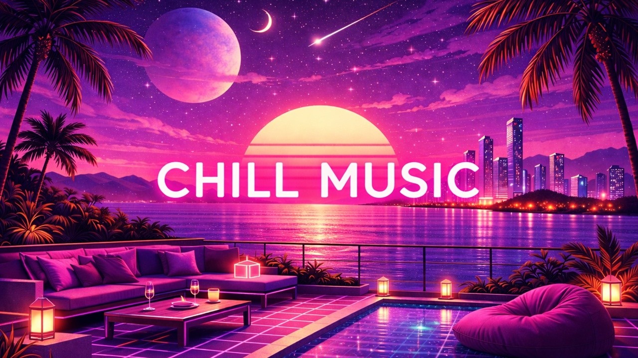 CHILL MUSIC with Synthpop Vibes | 4 hours | Copyright free