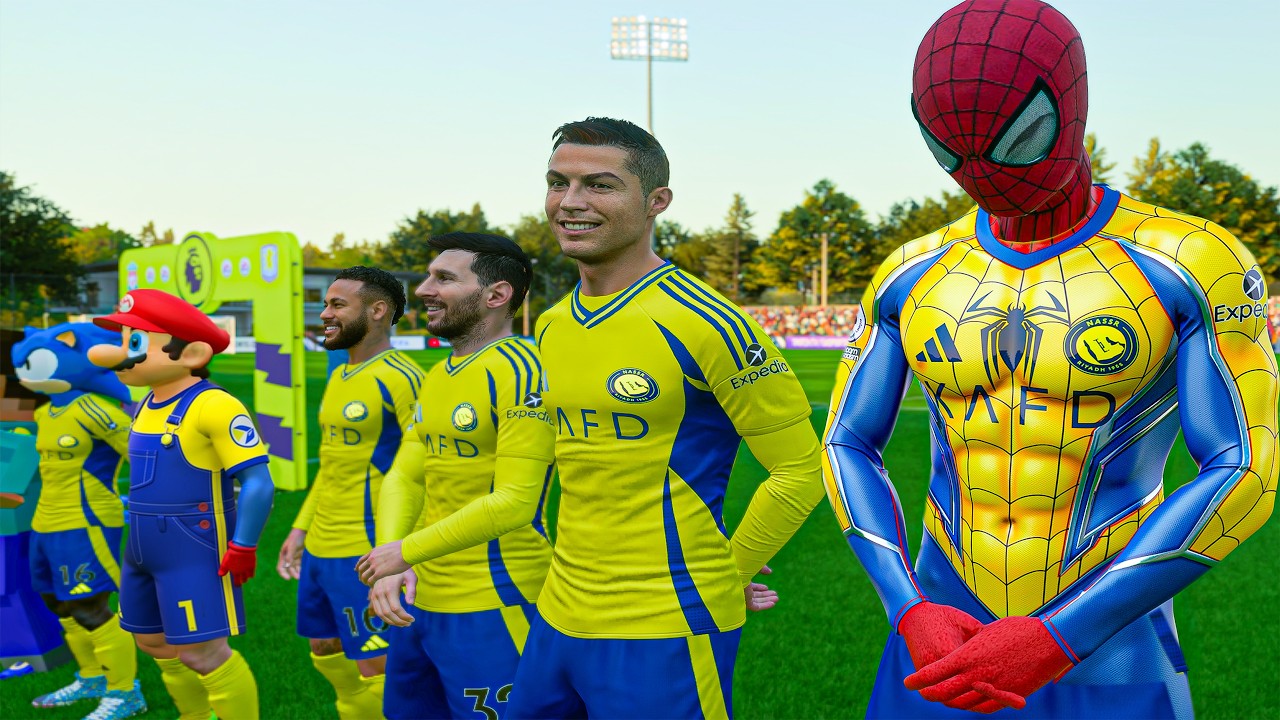 RONALDO,SPIDERMAN,RONALDO,SPIDERMAN,RONALDO,SPIDERMAN AND MESSI & HULK ... THE GOAT