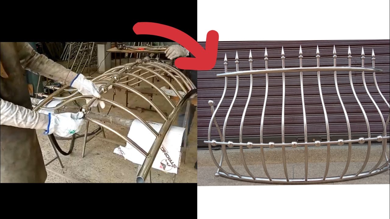 شباك من الإينوكس بشكل هندسي مميز🧲⚒ Window made of inox with adistinctive geometric shape