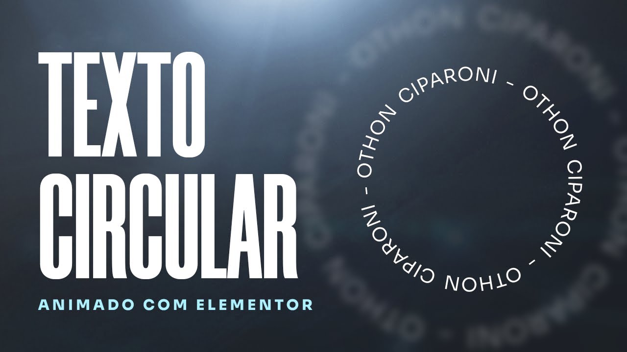 Texto Circular Animado com Elementor