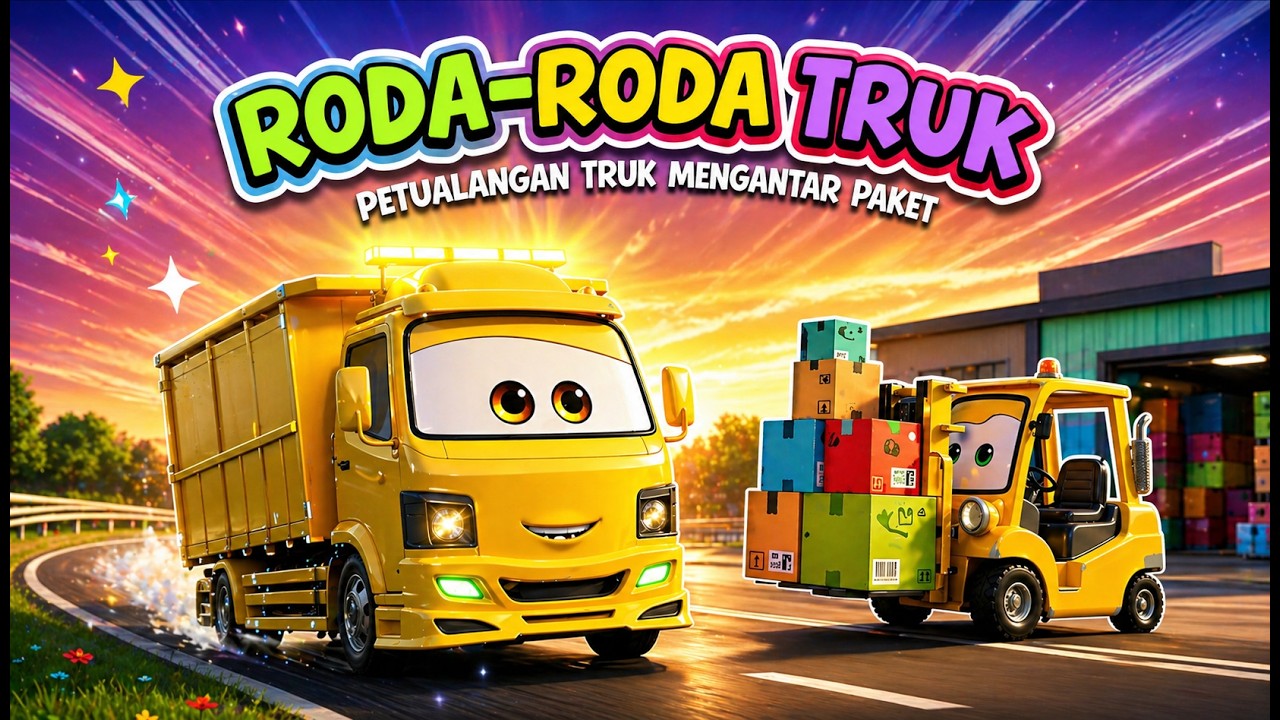 🎵 RODA RODA TRUK 🚚 |  Lagu Kendaraan Terbaru Populer yang Ceria & Edukatif