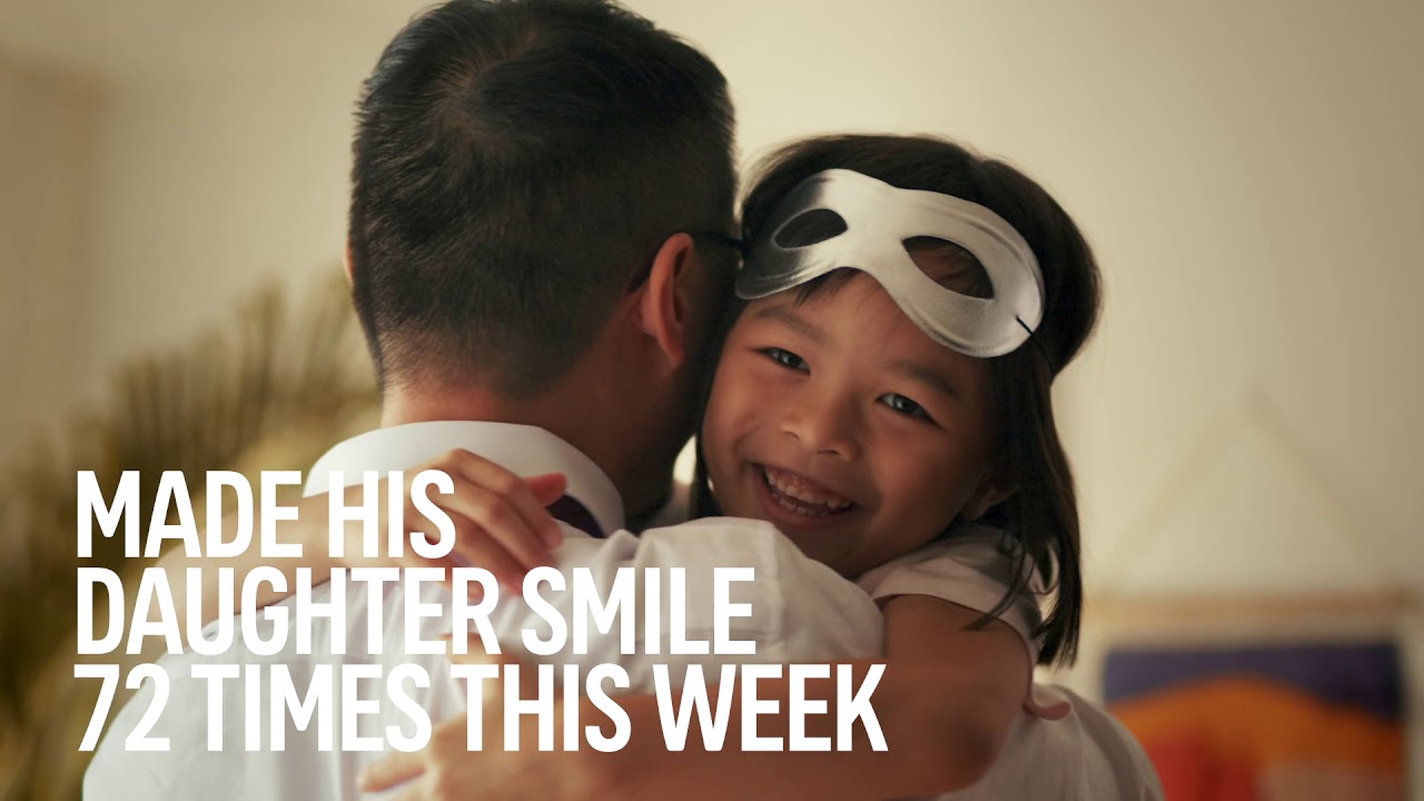 Made his daughter smile 72 times this week