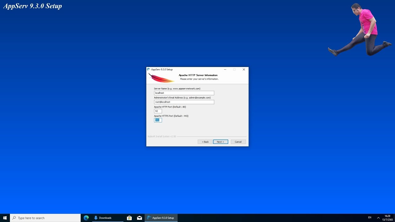 Install AppServ for run PHP
