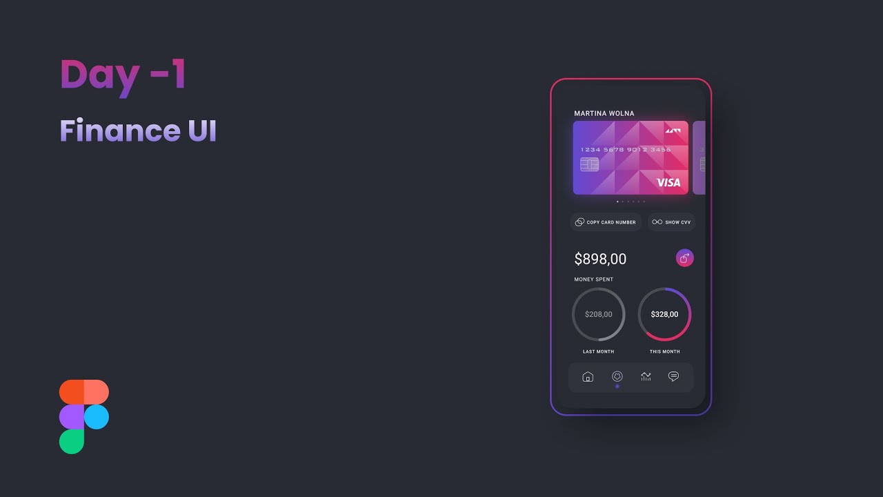 Daily UI Design Challenge | Day- 1 | Finance Dashboard UI | Figma UI Design