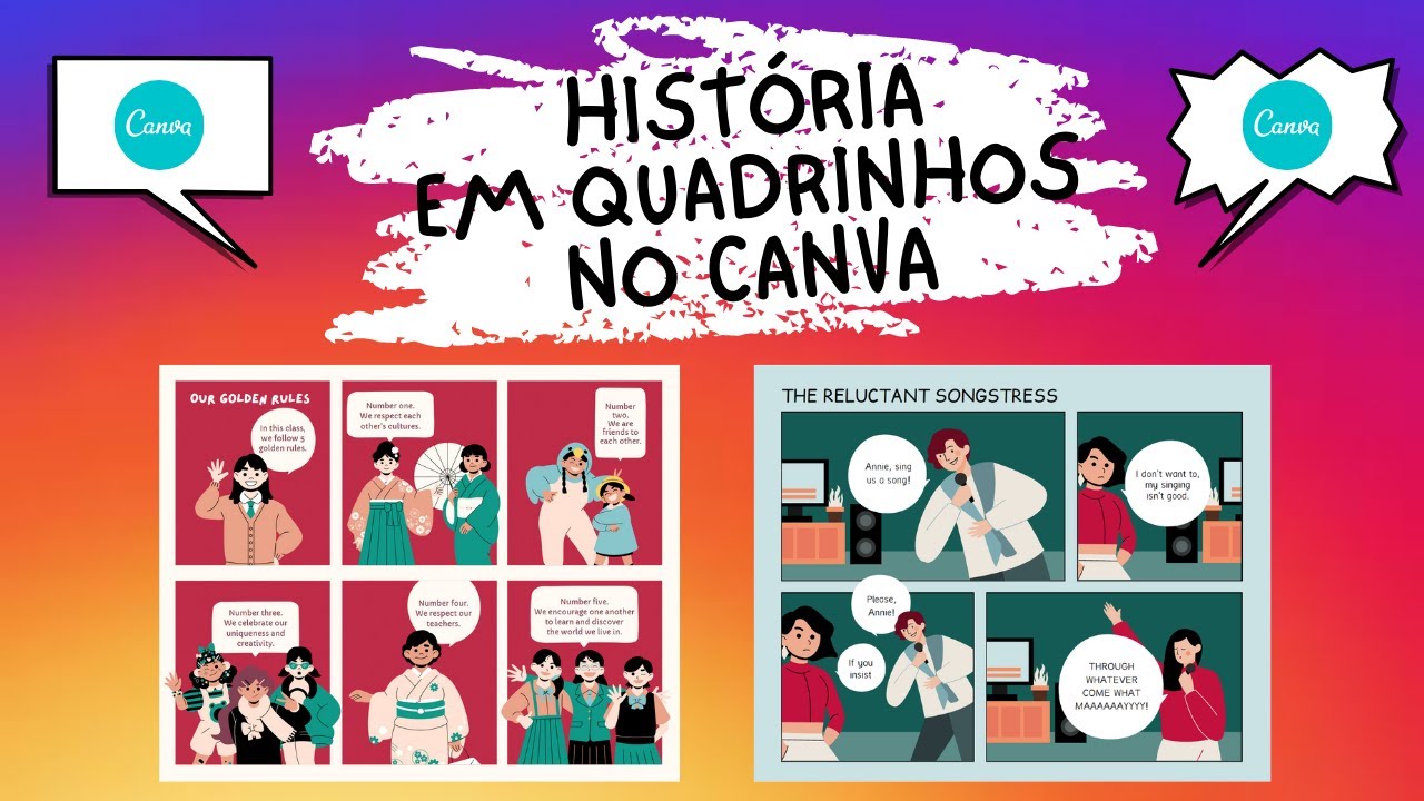 Como Criar História em Quadrinhos no Canva - Tutorial Completo