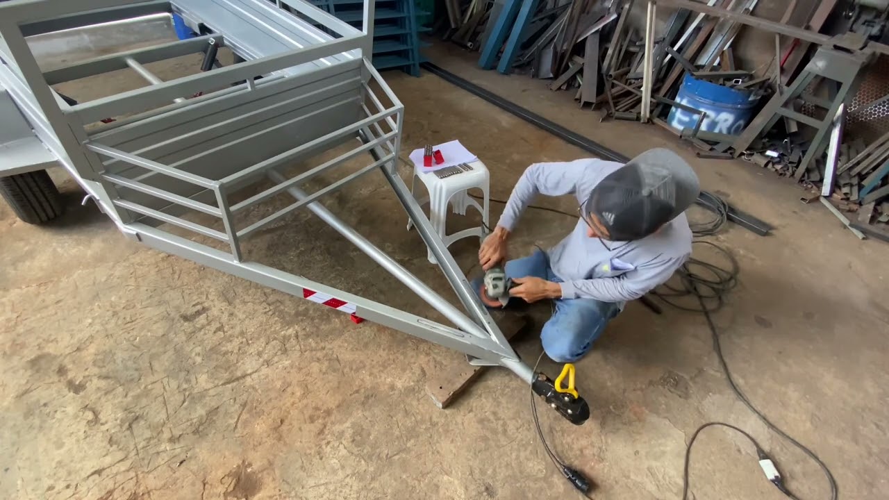 Carretinha ficou pronta , agora só marca o chassi #serralheria #soldadores