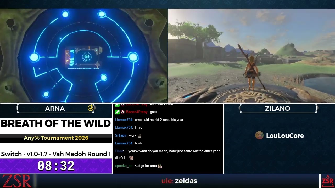 Breath of the Wild Any% Tournament 2026: Vah Medoh Round 1 - Arna vs zilano