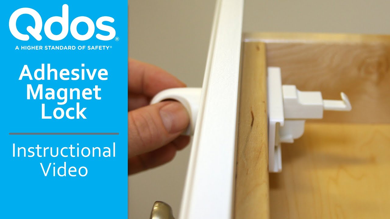 Qdos Safety Adhesive Magnet Lock for cabinets and drawers