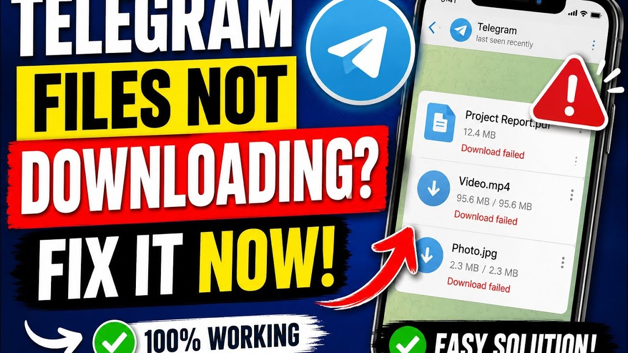 How to fix telegram files not downloading problem