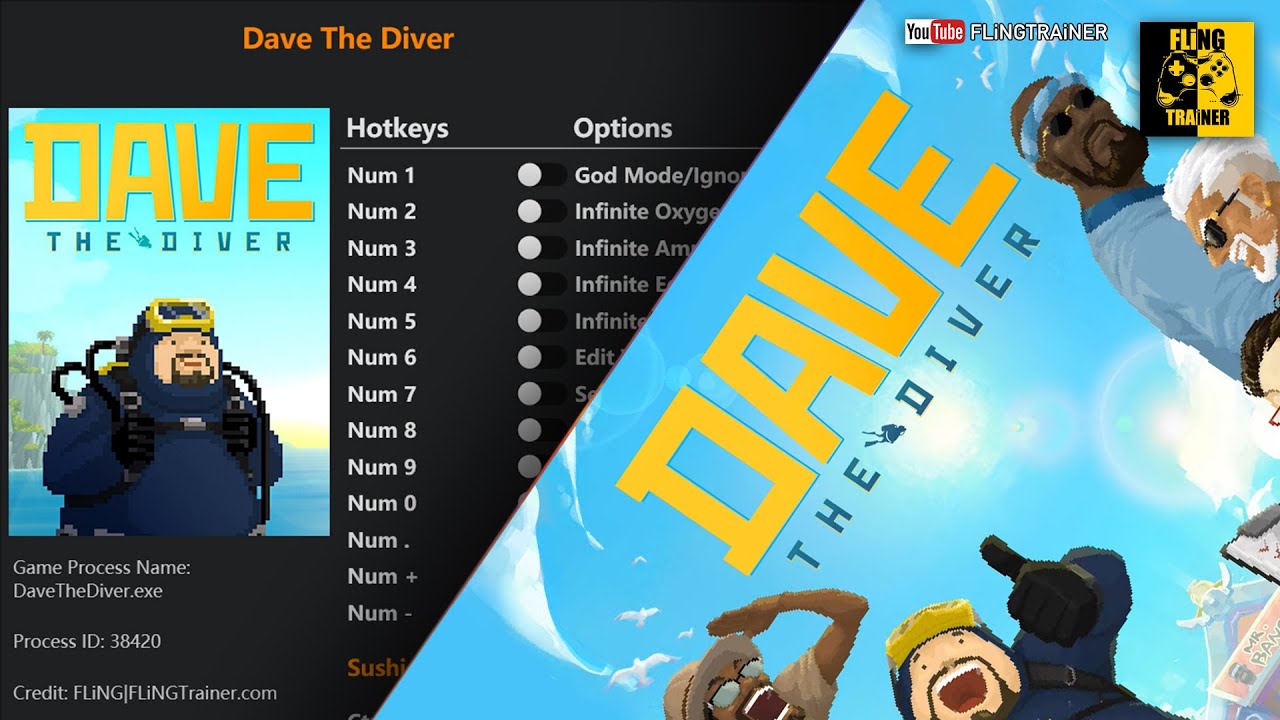 Dave The Diver Trainer - FLiNG | FLiNGTRAiNER