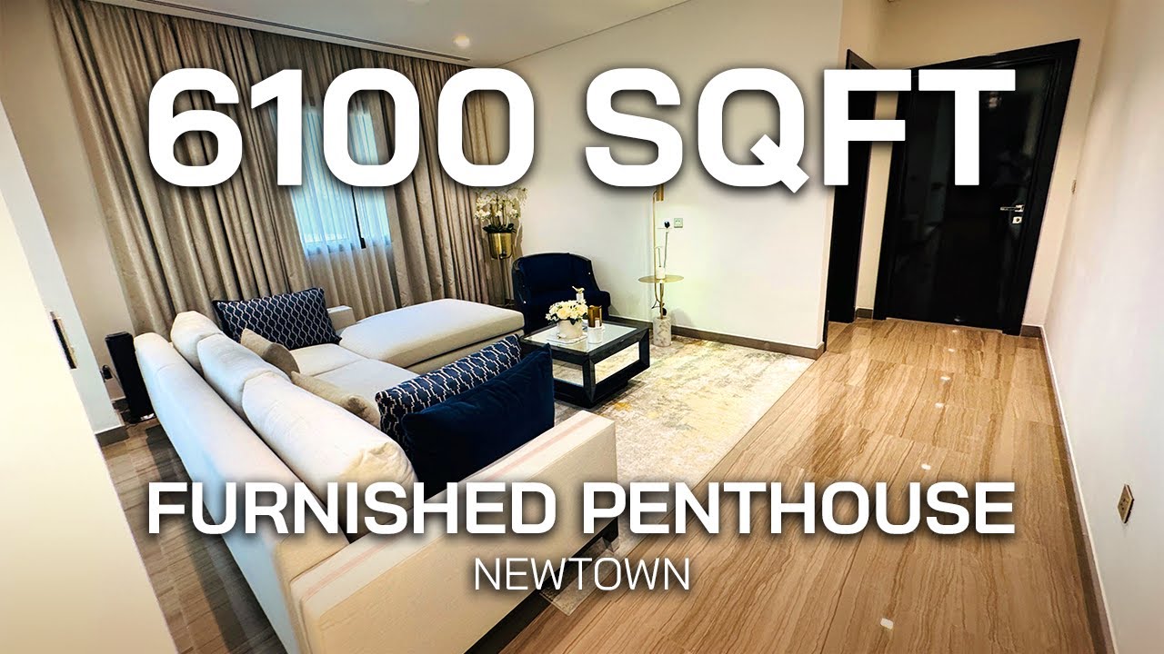 Massive FURNISHED 4 BHK Duplex Penthouse with TERRACE at Uniworld City, Newtown