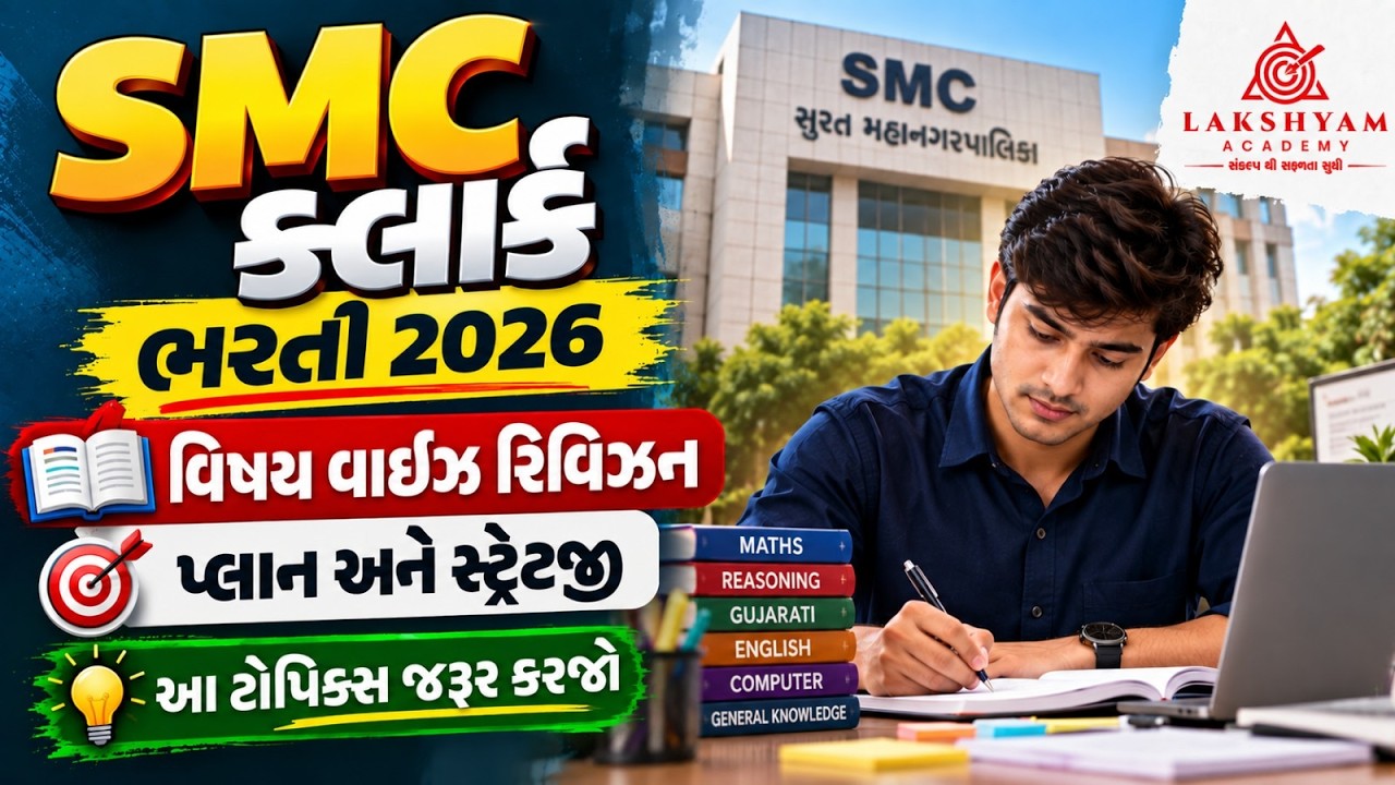 SMC Clerk Exam Preparation | SMC Clerk 2026 Subject Wise Revision Plan & Strategy | Important Topics