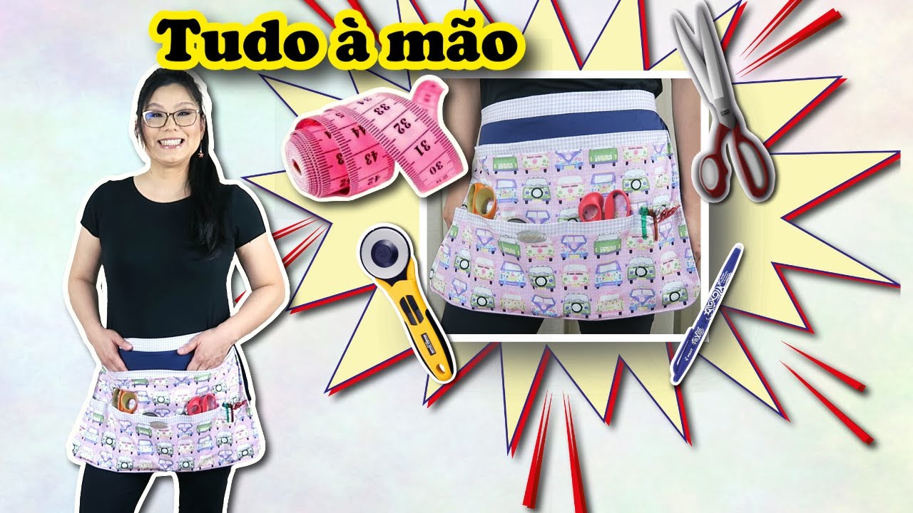 Avental com bolsos | como fazer