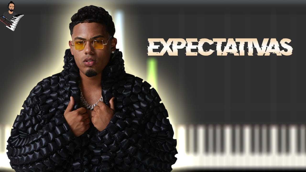 Myke Towers - EXPECTATIVAS | Instrumental Piano Tutorial / Partitura / Karaoke / MIDI