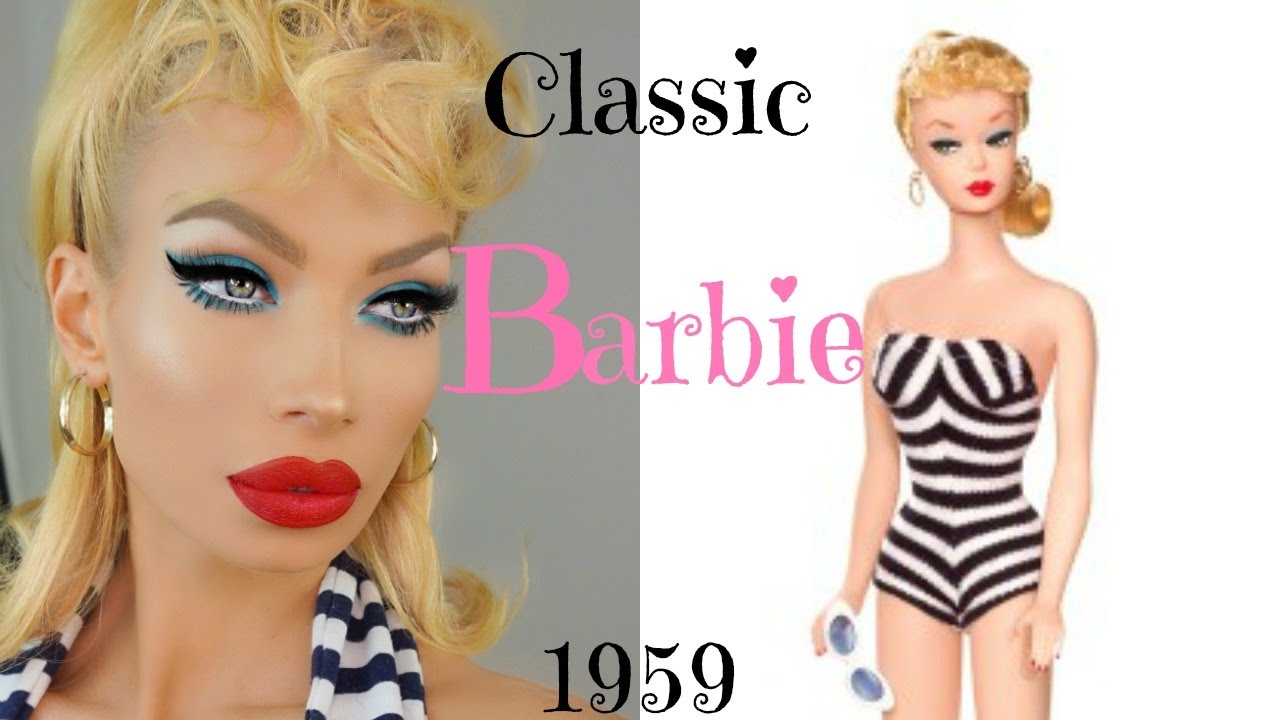 Classic Vintage BARBIE Halloween Makeup Tutorial