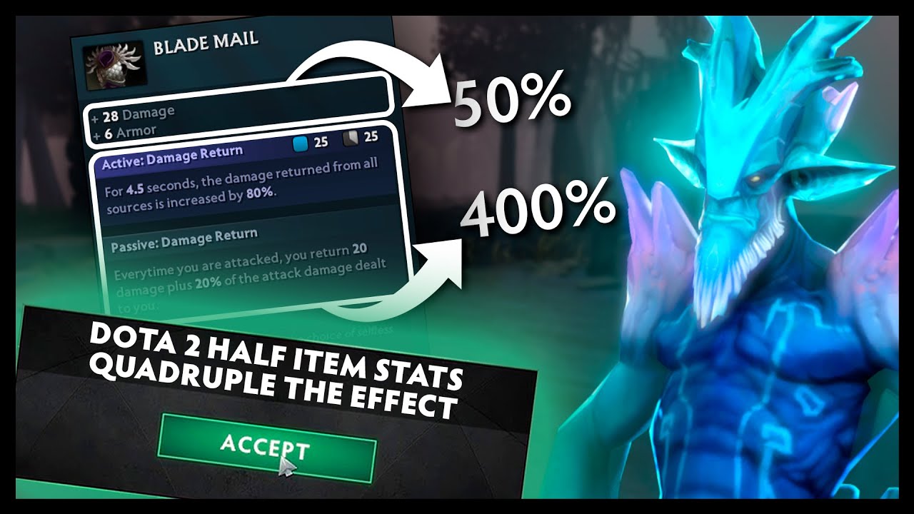 Dota 2 But Half Item Stats, Quadruple The Effect