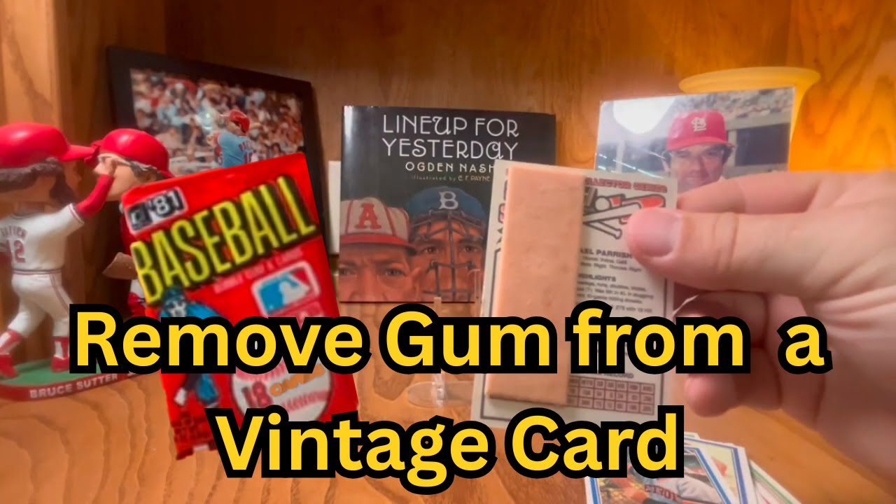 How to Remove gum stuck on a 1981 Donruss baseball card. Continuing our search for Darrell Porter