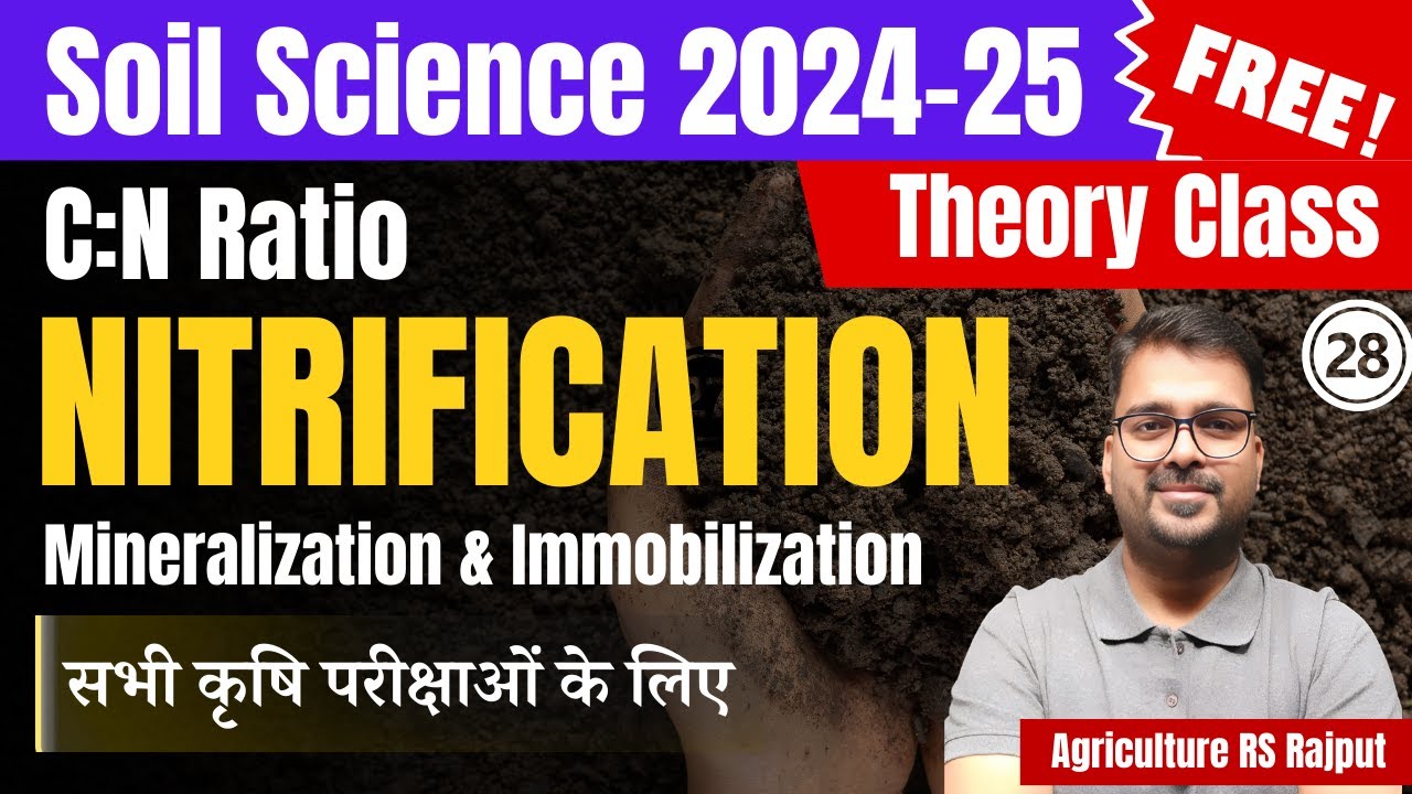 L-28: Nitrification Process | Mineralization & Immobilization of Soil Nitrogen | Soil Science