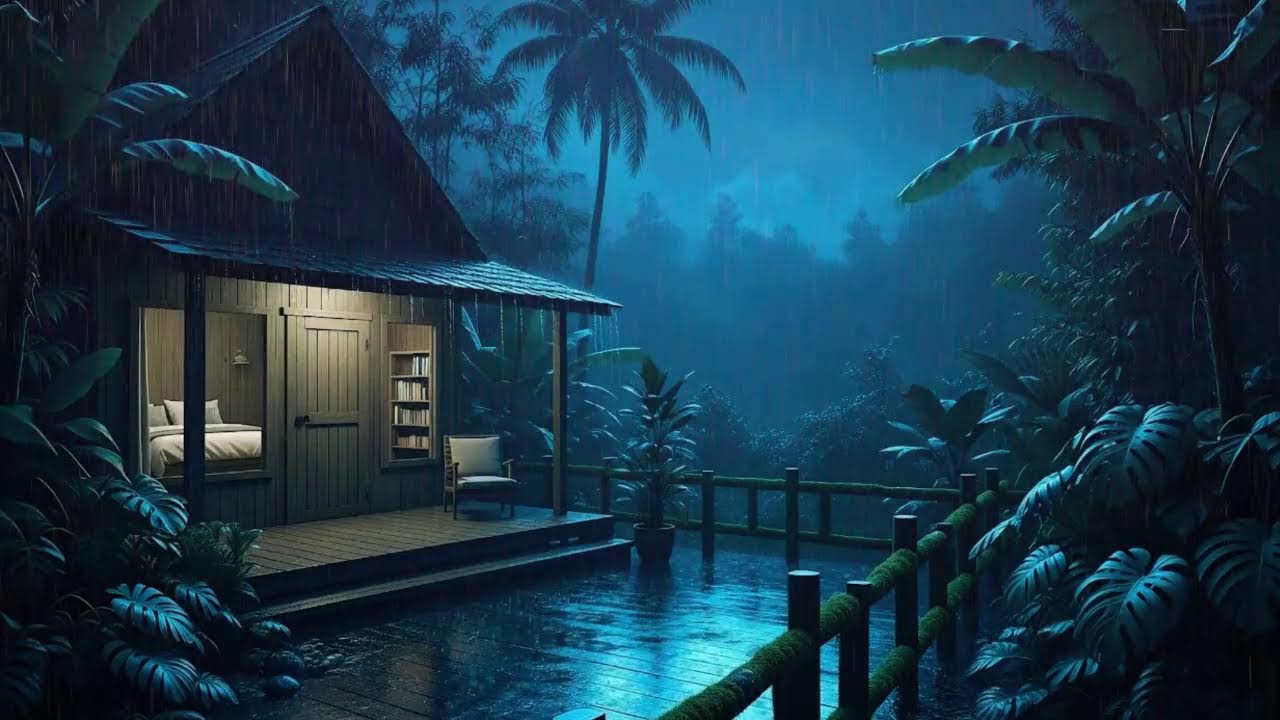 Instant Calm Fills the Room | Rain Sounds for Sleeping with Low Thunder 🌧️