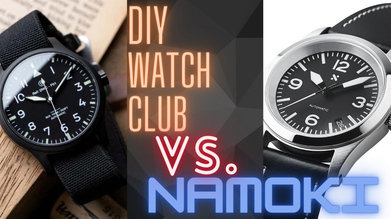 Набор DIY Watch Club Pilot против набора Namokimods Pilot Watchmakers