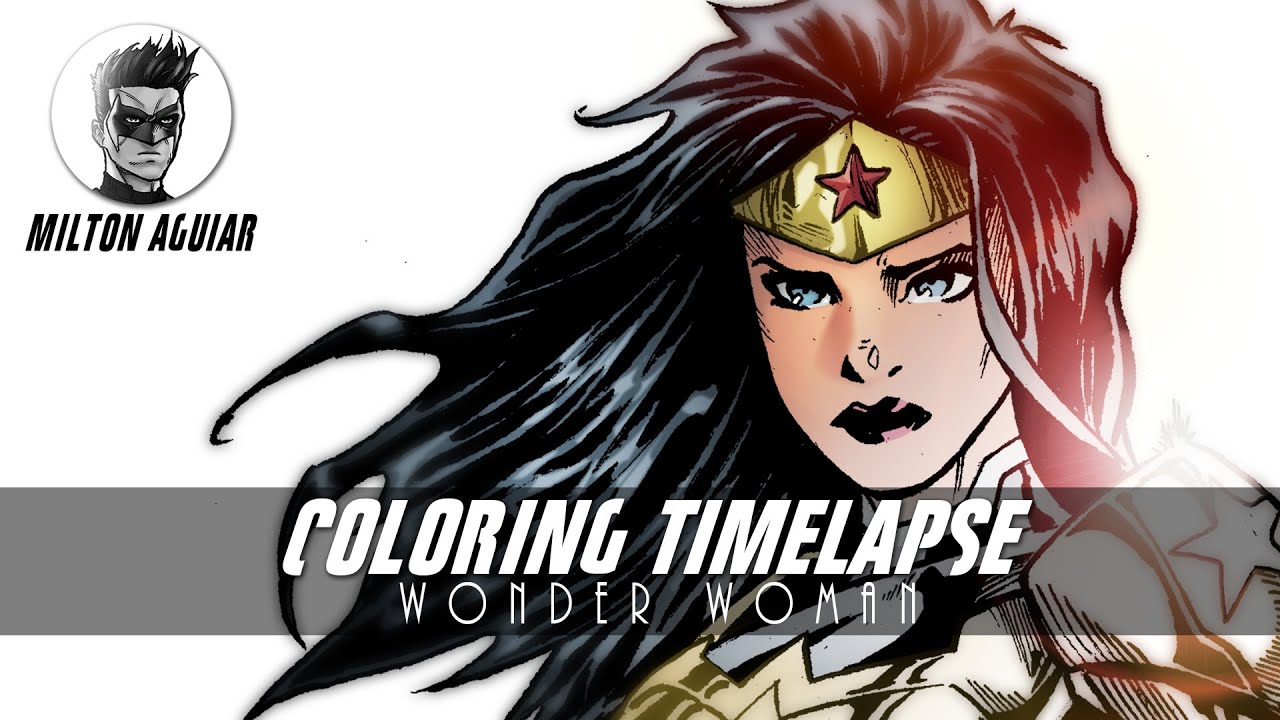 Wonder Woman COLORING (Timelapse) - Photoshop