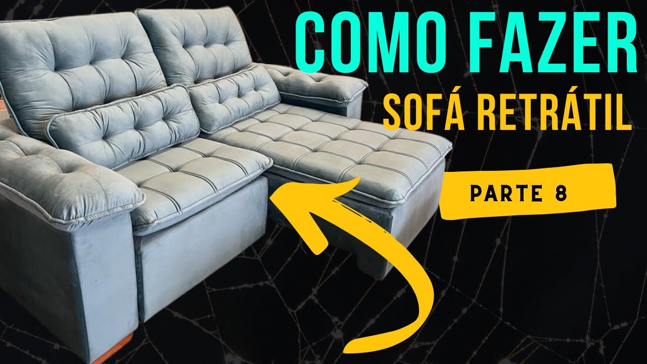 Fazendo a tapeçaria sofá retrátil e reclinável parte 2