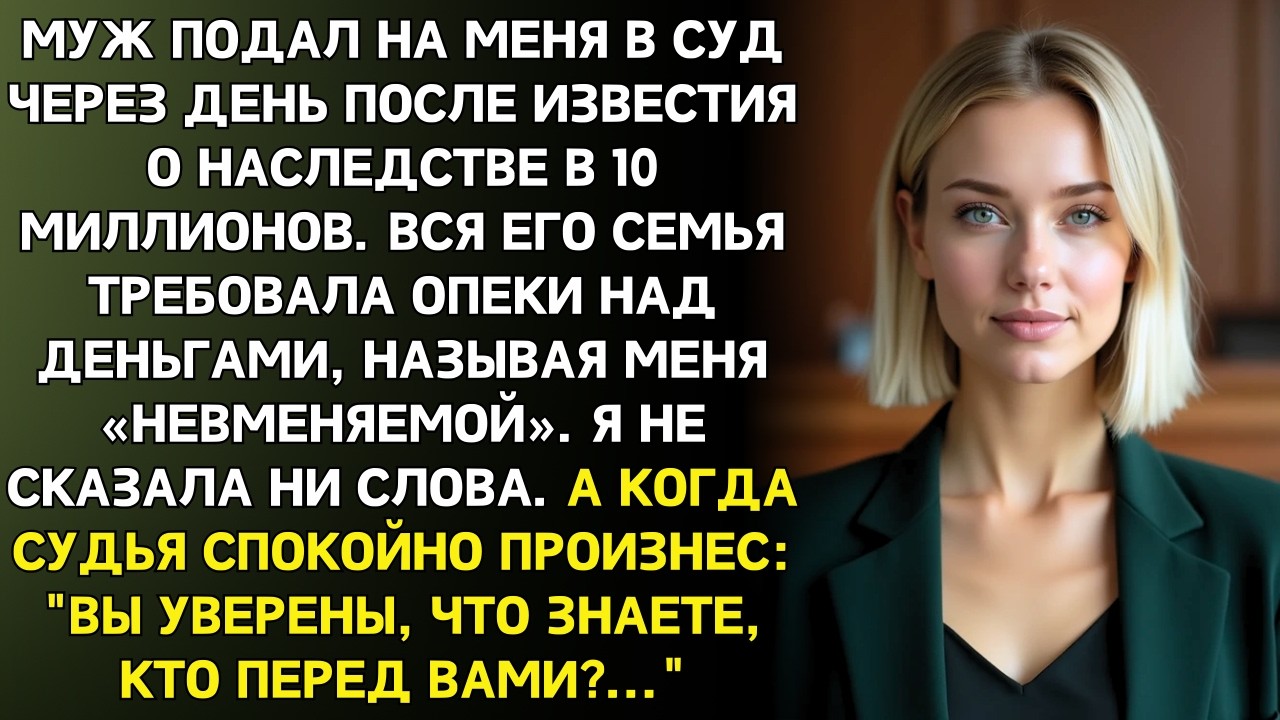 После наследства в 10 миллионов родственники мужа решили, что я недееспособна...