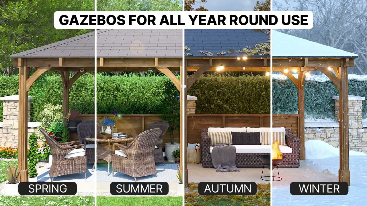 Leviathan Gazebo &ndash; Your Perfect Garden Shelter, Rain or Shine! | Dunster House #gazebos