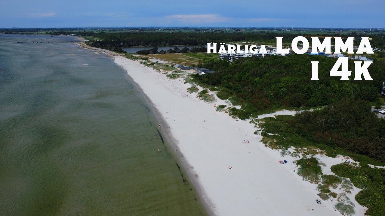 The wonderful small Swedish beachtown Lomma! Nice dronephotage in 4K!