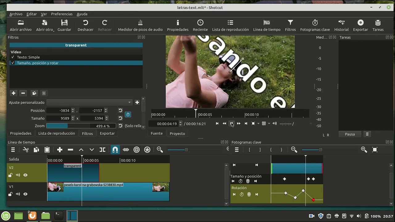 Shotcut #8: Editor de video - Colocando texto en un video  (PARTE 2).🎬