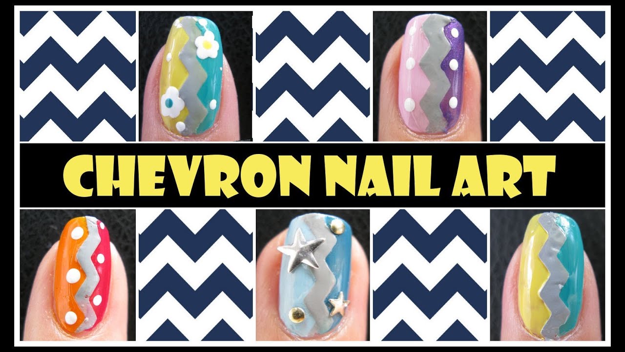 EASY CHEVRON NAILS & EASTER EGGS NAIL ART DESIGN TUTORIAL FOR BEGINNERS CRAFT SCISSORS