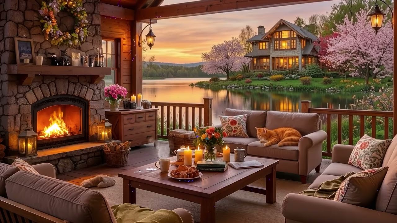Cozy Spring Coffee Shop Jazz - Warm Piano Ambience for Relaxation & Focus