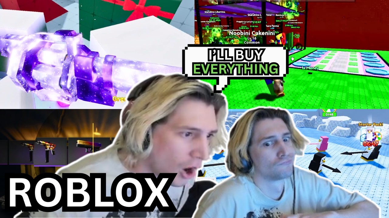 xQc DOMINATES EVERY Roblox Game