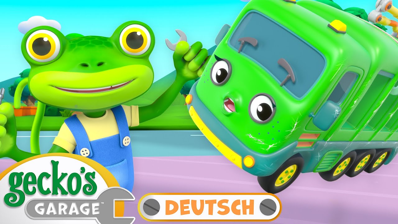 Recycling-Tag mit Reparaturen | 60-minütige Zusammenstellung｜Geckos Garage Deutsch｜LKW für Kinder 🦎
