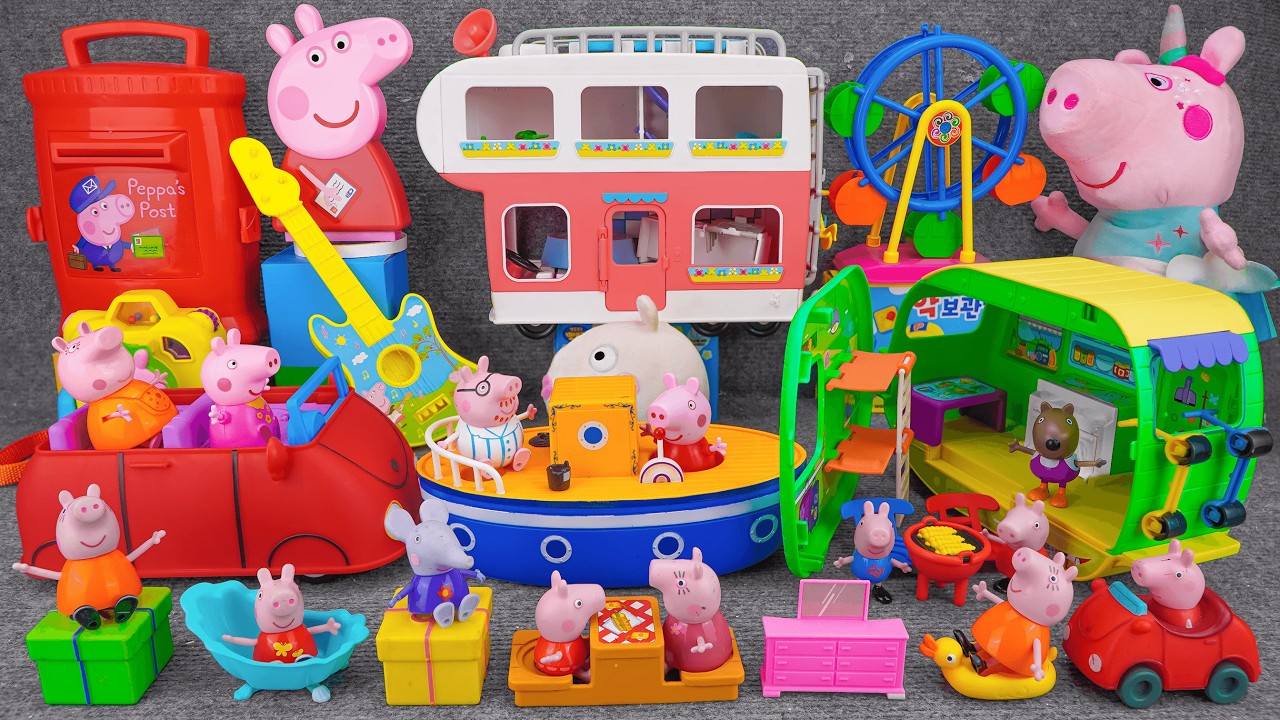95 Minutes of Satisfying ASMR Unboxing 🎀 Adorable Peppa Pig Family Motorhome & Caravan Playset