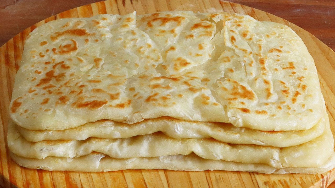 家常饼学会这个方法不干不硬，擀一擀叠一叠，柔软多层真好吃【海娟美食】