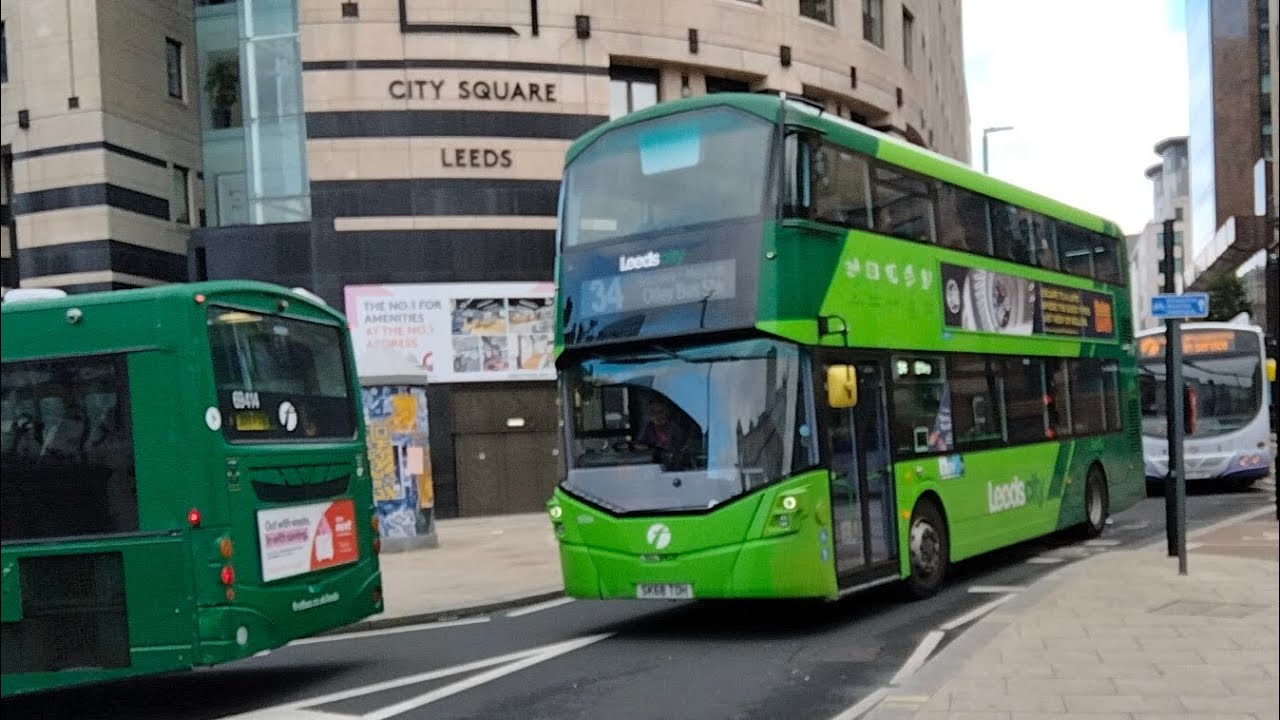 Buses in Leeds City Square 9th August 2024 #bus #first #arriva #transdev