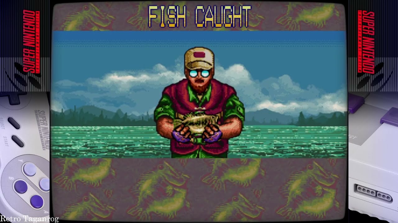 Рыбалка Bassin's Black Bass 1994 Игра SNES Геймплей.