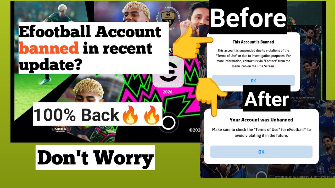 eFootball Account Banned? How to Unban eFootball account 2026