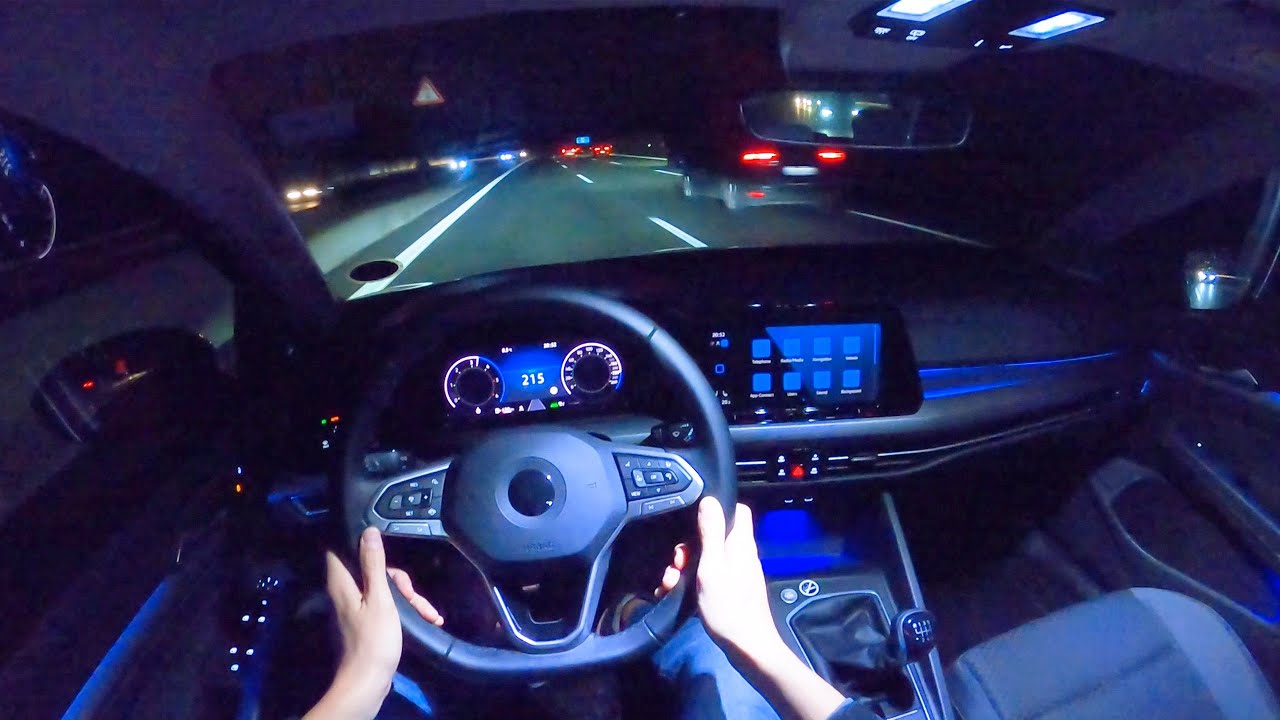 2021 VOLKSWAGEN GOLF 8 2.0 TDI 115 PS NIGHT POV TOPSPEED AUTOBAHN DRIVE WÜRZBURG (60 FPS)