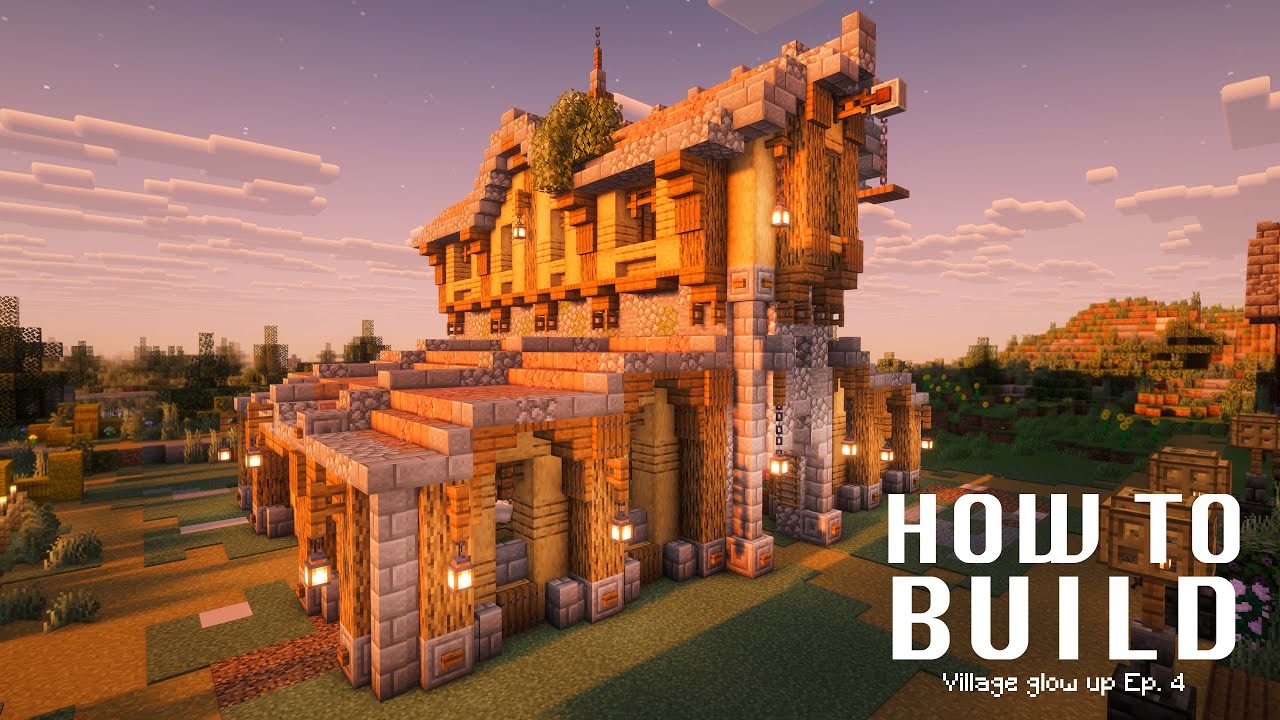 Medieval Stable Tutorial 🐄 | Minecraft | Cozy Farm | Village Glow Up 4